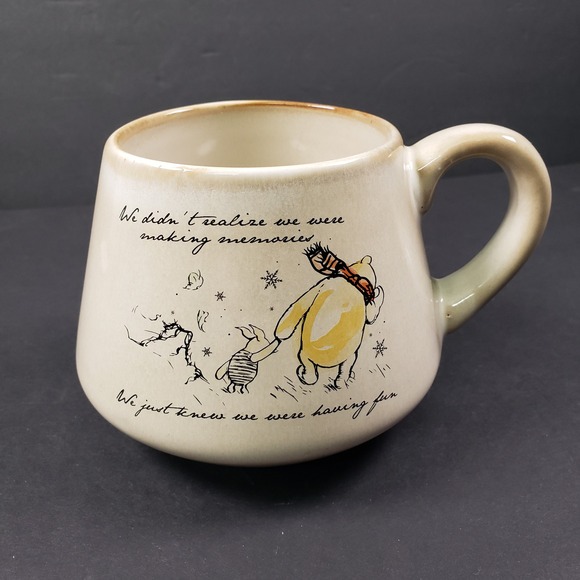 Thoughtfully Other - Thoughtfully Winnie the Pooh Piglet Memories Stoneware Coffee Mug Cream 3.5in
